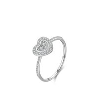 Bague En Argent S925 Avec Diamants Plaqués Femme Pt950 Bague Fermée En Platine sku image 3