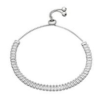 Silver Jewelry S925 Silver Female Zircon Adjustment Chain Bracelet sku image 1