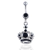 New Piercing Belly Dance Jewelry Diamond Crown Belly Button Ring sku image 2