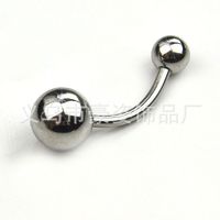 Fashion Stainless Steel Piercing Jewelry Simple Geometricl Navel Ring sku image 1