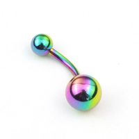 Fashion Stainless Steel Piercing Jewelry Simple Geometricl Navel Ring sku image 4
