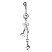 Sexy Accessories Body Piercing Jewelry Bow Heart Pendant Navel Nail sku image 1