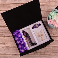 Fashion Ladies Watch Perfume Necklace Stud Earrings Set Mother's Day Gift sku image 2