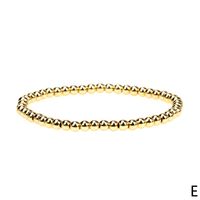 New Fashion Simple Zircon Letter Copper Gold-plated Bracelet Wholesale sku image 2