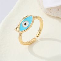 Fashion Colorful Metal Triangle Eye Ring Geometric Devil's Eye Ring sku image 2