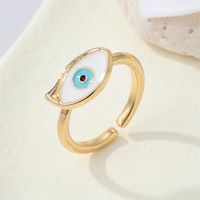 Fashion Colorful Metal Triangle Eye Ring Geometric Devil's Eye Ring sku image 4