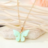 Fashion Simple Acrylic Butterfly Alloy Necklace sku image 3