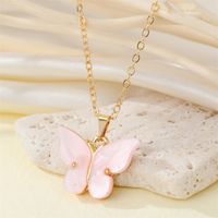 Fashion Simple Acrylic Butterfly Alloy Necklace sku image 6