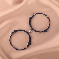 Nouveaux Bracelets De Couple Colorés En Acier Inoxydable Avec Aimant En Forme De Coeur sku image 6