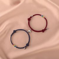 Nouveaux Bracelets De Couple Colorés En Acier Inoxydable Avec Aimant En Forme De Coeur sku image 7