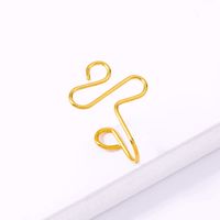 Fashion Golden Stainless Steel Exaggerated U-shaped Hand-circle Fake Nose Ring sku image 1