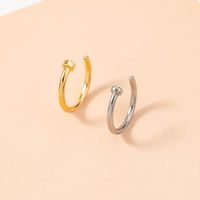 Creative Stainless Steel Two-color Piercing U-shaped Nose Ring Wholesale sku image 1