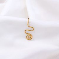 Wholesale Golden Stainless Steel Fake Nose Ring Hand-wound Piercing Nose Ornaments sku image 1