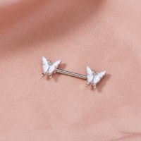 Fashion Enamel Porcelain Drops Glitter Milk Ring Cute Butterfly Milk Nails sku image 1