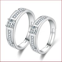Wholesale Jewelry Set With Zircon Open Ring Simle Copper Plated Platinum Ring main image 1