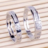 Couple Men And Women Concentric Couples Copper Rings Jewelry Wholesale main image 3