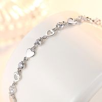 Hand Jewelry Heart-shaped Ladies Zircon Crystal Copper Bracelet Wholesale main image 4