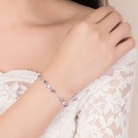 Hand Jewelry Heart-shaped Ladies Zircon Crystal Copper Bracelet Wholesale main image 6