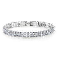 Simple Hand Jewelry Female Fashion Thick Chain Rectangular Zircon Diamond Copper Bracelet main image 3
