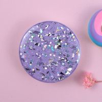 Solid Color Glitter Drop Glue Retractable Airbag Bracket Heart-shaped Multi-function main image 3