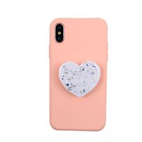 Solid Color Glitter Drop Glue Retractable Airbag Bracket Heart-shaped Multi-function main image 2