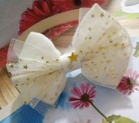 New Korean Children's Hairband Bronzing Cotton Bow Baby Hair Accessories main image 3