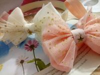 New Korean Children's Hairband Bronzing Cotton Bow Baby Hair Accessories main image 6