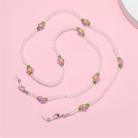 Transparent Rice Beads Flower Glasses Anti-lost Hanging Mask Rope main image 4