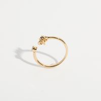 Simple Constellation Shape Copper Plated 14k Real Gold Open Ring main image 5