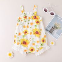 Cute Children's Clothing Rompers Chrysanthemum Print Jumpsuit main image 5