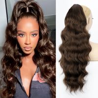 Ladies Wig High Temperature Silk Long Curly Hair Drawstring Ponytail Hair Extension Piece main image 3