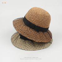 Fashion Straw Hat Lace Hat Simple Foldable Sun Hat main image 1