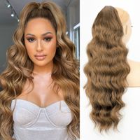 Ladies Wig High Temperature Silk Long Curly Hair Drawstring Ponytail Hair Extension Piece main image 7