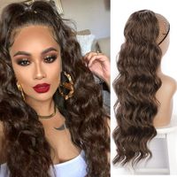 Ladies Wig High Temperature Silk Long Curly Hair Drawstring Ponytail Hair Extension Piece sku image 4