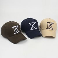 Fashion Peaked Cap Three-dimensional Embroidery K Letter Casual Sun Hat main image 3