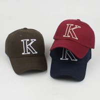 Fashion Peaked Cap Three-dimensional Embroidery K Letter Casual Sun Hat main image 4