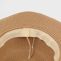Fashion Printing Beach Sun Hat Simple Pearl Straw Hat main image 3