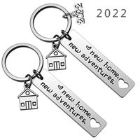 Fashion Simple Geometric Housewarming Gift Stainless Steel Keychain main image 1