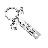 Fashion Simple Geometric Housewarming Gift Stainless Steel Keychain main image 3