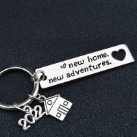 Fashion Simple Geometric Housewarming Gift Stainless Steel Keychain main image 6