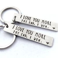 Long Stainless Steel Keychain Letter Couple Gift main image 2