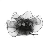 Fashion Mesh Fabric Solid Color Feather Hat-shape Hair Accessories Wholesale main image 6