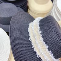 Fashion Beach Hat Flat Top Hat Breathable Flat Brim Straw Hat main image 5
