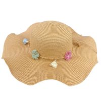 Fashiongarland Straw Hat Sunshade Beach Hat Lace Flower Hat main image 6
