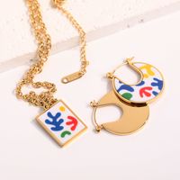 201 Stainless Steel 304 Stainless Steel Gold Plated Fashion Plating Geometric Necklace main image 5