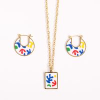 201 Stainless Steel 304 Stainless Steel Gold Plated Fashion Plating Geometric Necklace main image 6