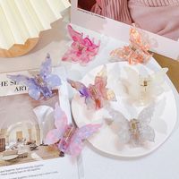 Marble Pattern Gradient Color Butterfly Catch Clip Shark Clip main image 1