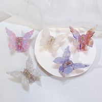 Marble Pattern Gradient Color Butterfly Catch Clip Shark Clip main image 3