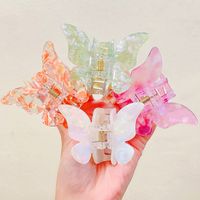 Marble Pattern Gradient Color Butterfly Catch Clip Shark Clip main image 5