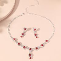 Fashion Bride Necklace Earrings Set Simple Alloy Jewelry main image 5